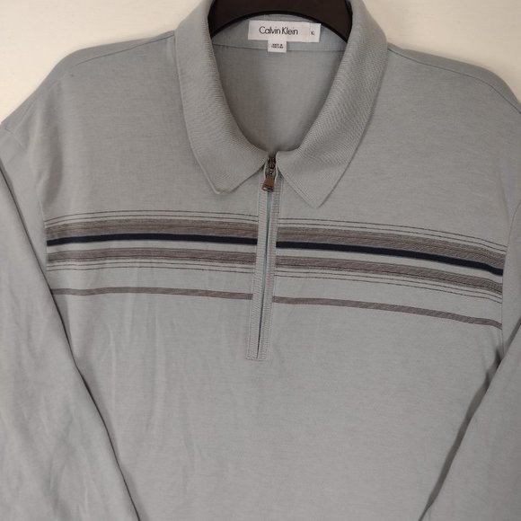 CALVIN KEIN long-sleeved shirt for men gray size XL - Picture 2 of 7